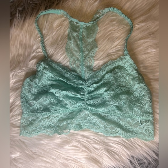 VS PINK Teal Lace Bralette - Picture 2 of 6